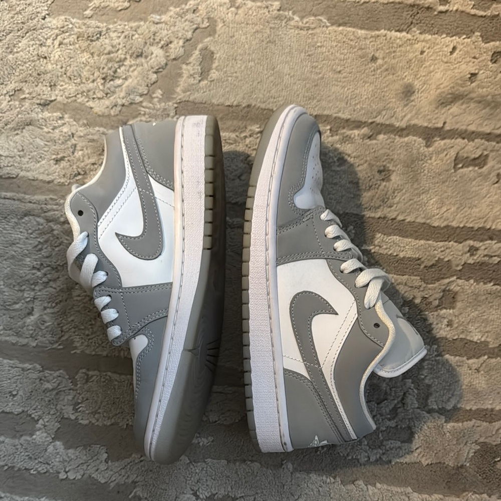 Gray and White Sneakers